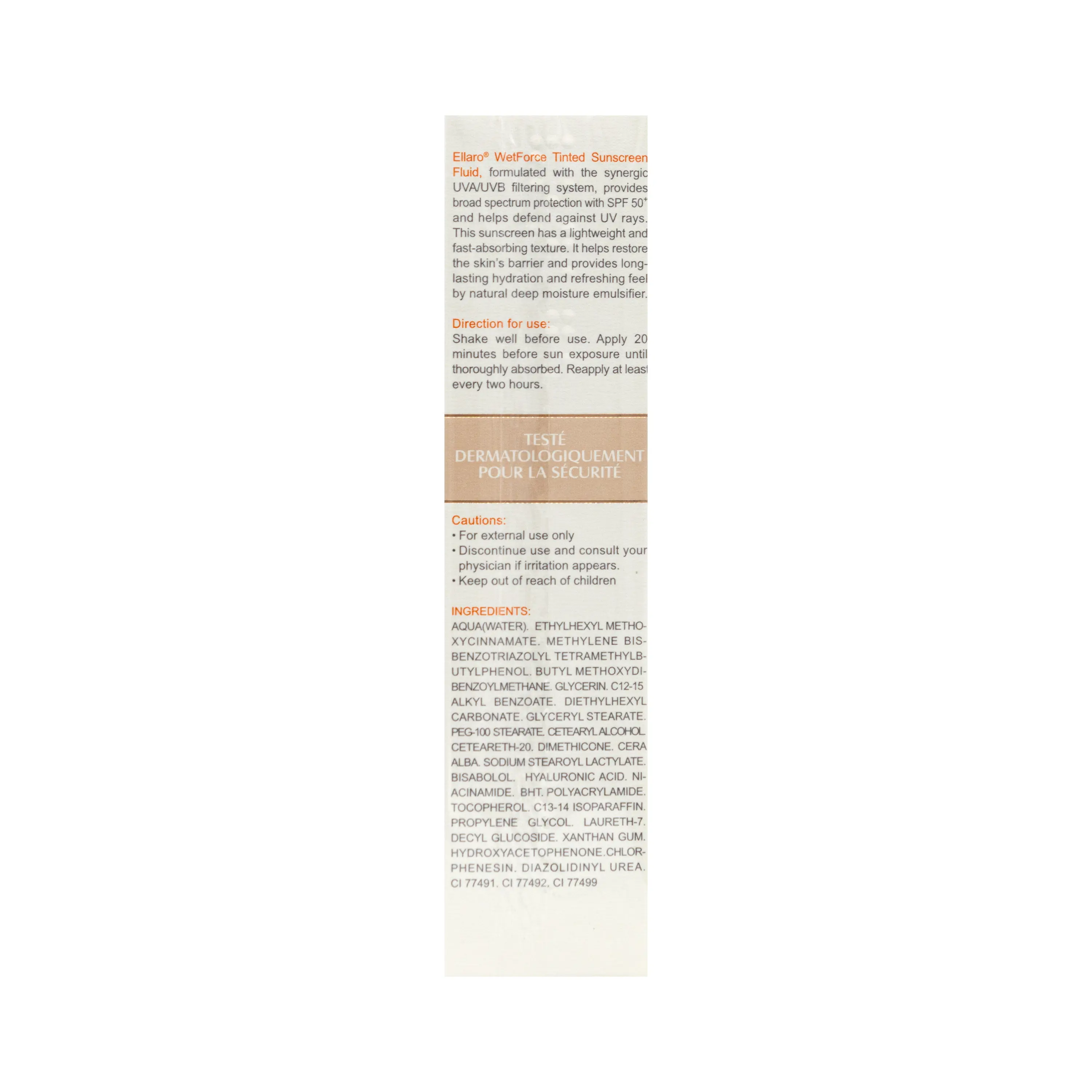 فلوئید ضد آفتاب SPF50 رنگی وت فورس الارو
